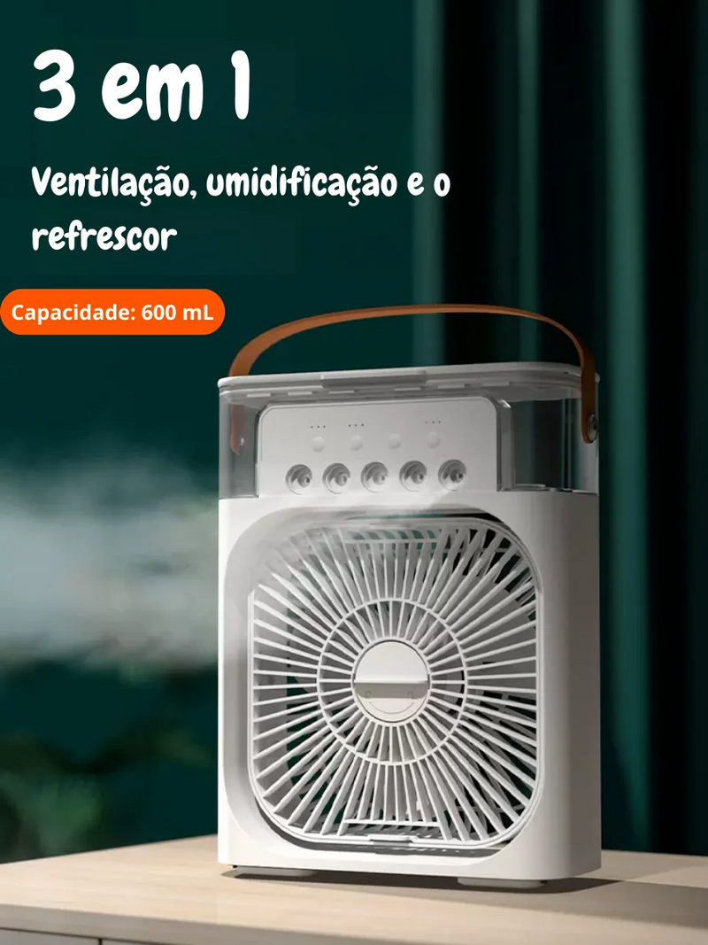 Mini Climatizador, Umidificador e Ventilador Portátil com Reservatório para Água e Gelo da  MCA Global Store - MCA GLOBAL STORE - Todos os direitos reservados