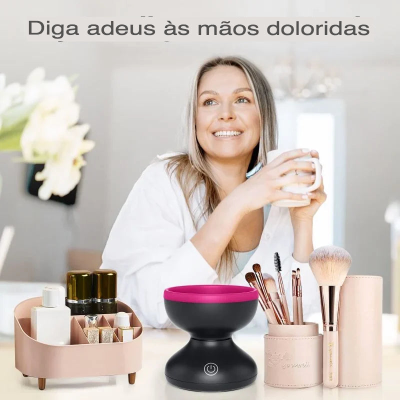 Desfrute de uma Maquiagem Impecável com o Aparelho Elétrico para Limpeza de Pincéis e Diga Adeus às Mãos Doloridas - MCA GLOBAL STORE - Todos os direitos reservados