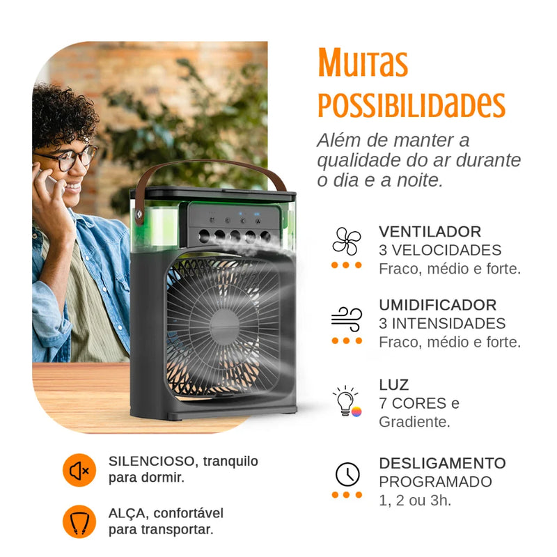 Mini Climatizador, Umidificador e Ventilador Portátil com Reservatório para Água e Gelo-Novidade na MCA Global Store - MCA GLOBAL STORE - Todos os direitos reservados