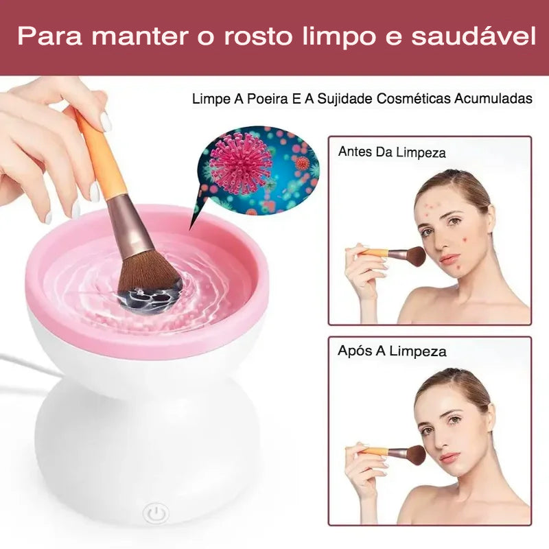 Desfrute de uma Maquiagem Impecável com o Aparelho Elétrico para Limpeza de Pincéis e Diga Adeus às Mãos Doloridas - MCA GLOBAL STORE - Todos os direitos reservados