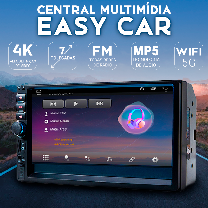 Central Multimídia Universal 7 Polegadas Wifi GPS Mp5 Bluetooth - EasyCar - MCA GLOBAL STORE - Todos os direitos reservados